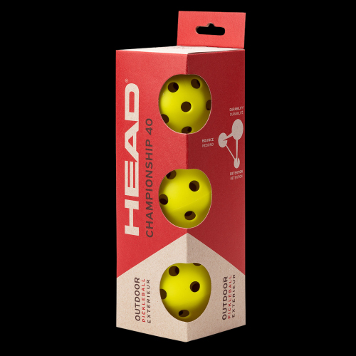 image de Tube de 3 balles de pickleball HEAD championship 40