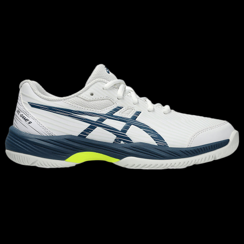 Chaussures ASICS Gel Game 9 GS junior blanc bleu N tennis
