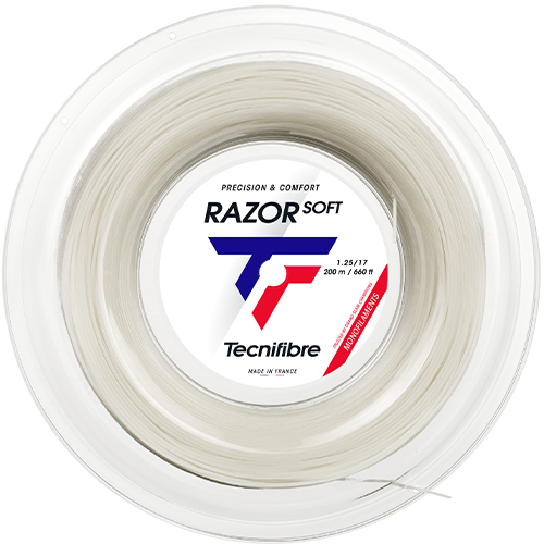 image de Bobine Tecnifibre razor soft 1.25 mm blanc