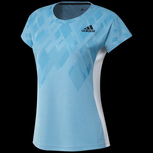 image de Tee-shirt adidas colorblock pro lady blanc/bleu
