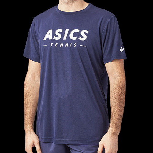 image de Tee-shirt ASICS court tennis graphic men marine