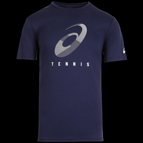 image de Tee-shirt ASICS court m spiral marine