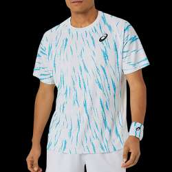 image de Tee-shirt ASICS game men blanc/turquoise