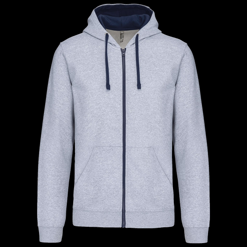 image de Veste à capuche Kariban K466 men gris chiné/marine