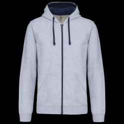 image de Veste à capuche Kariban K466 men gris chiné/marine