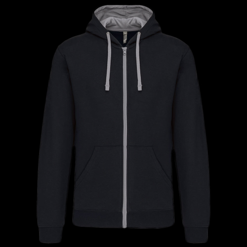 image de Veste à capuche Kariban K466 men noir/gris