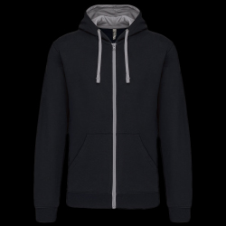 image de Veste à capuche Kariban K466 men noir/gris