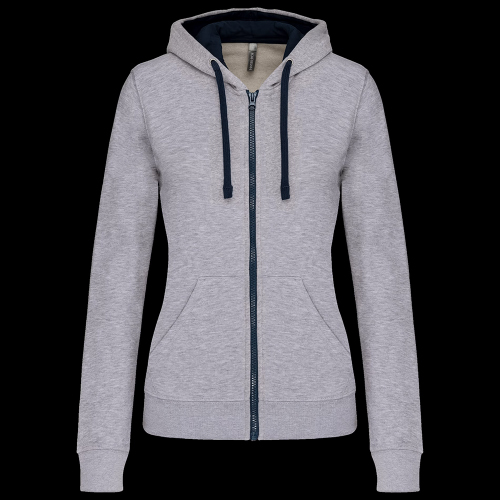 image de Veste à capuche Kariban K467 lady gris chiné/marine