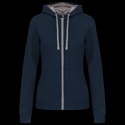 image de Veste à capuche Kariban K467 lady marine/gris