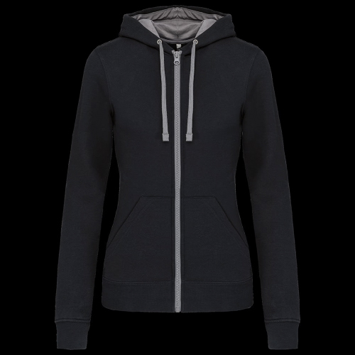 image de Veste à capuche Kariban K467 lady noir/gris