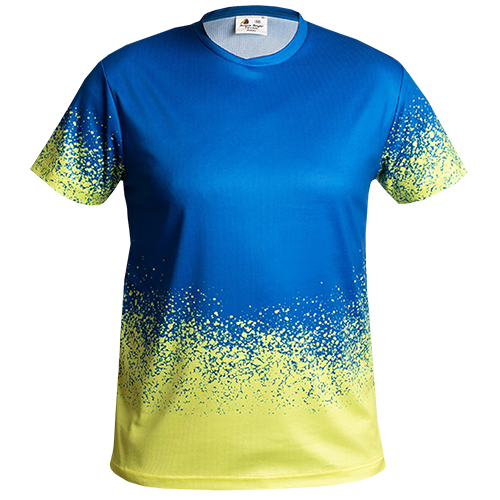 image de Tee-shirt Acqua Royal Pixel mixte bleu/jaune