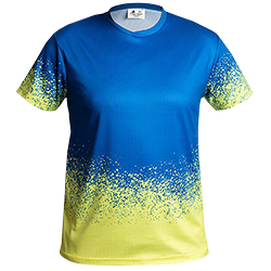 image de Tee-shirt Acqua Royal Pixel mixte bleu/jaune