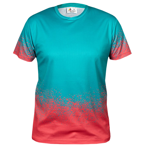 image de Tee-shirt Acqua Royal Pixel mixte vert/corail