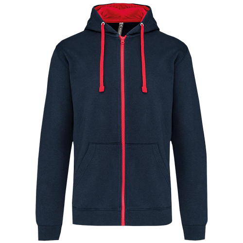 image de Veste à capuche Kariban K466 men marine/rouge