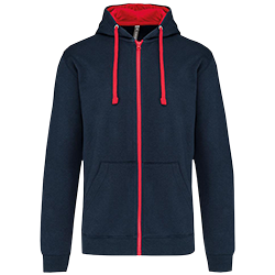 image de Veste à capuche Kariban K466 men marine/rouge
