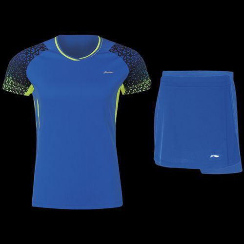 image de Tenue jupe+tee-shirt Li-Ning aatq028 lady bleu