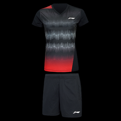 image de Tenue short + tee-shirt Li-Ning aatt020 lady noir