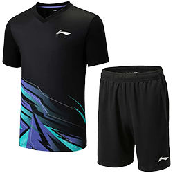 image de Tenue tee-shirt + short Li-Ning AATV013 men noir