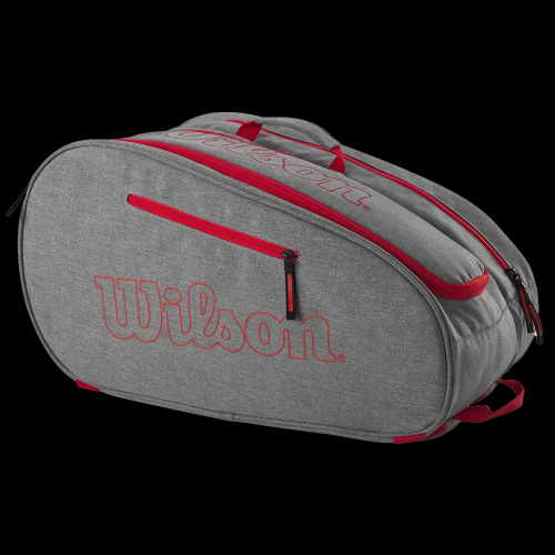 image de Sac de Padel Wilson team gris/rouge